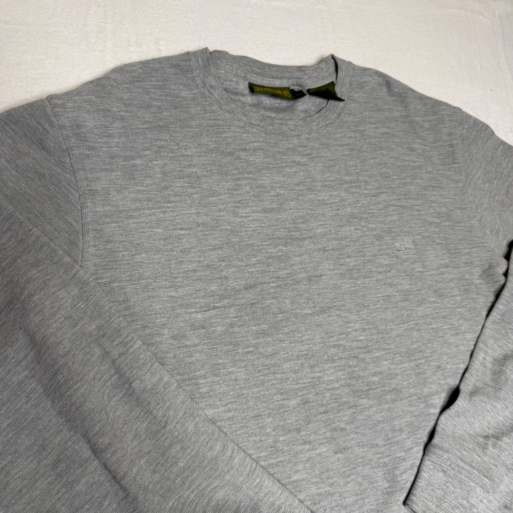 Timberland Weathergear Mens L Grey Long Sleeve Crew Neck T-Shirt Thermal